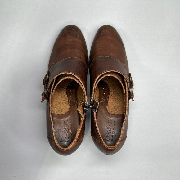 Born Concepts BOC Women's Size 8.5 Brown Leather Buckle Ankle Boots - Picture 10 of 14